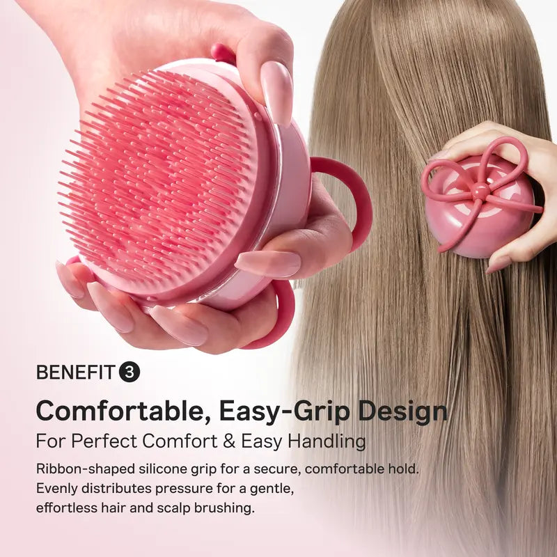 Ribbon Cherry Glass Hair Brush | Detangling & Smooth Hair Care