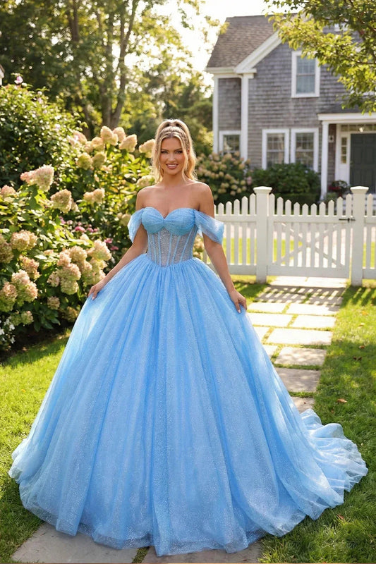 Charming Ball Gown Illusion Quinceañera Dress with bow | Promspark