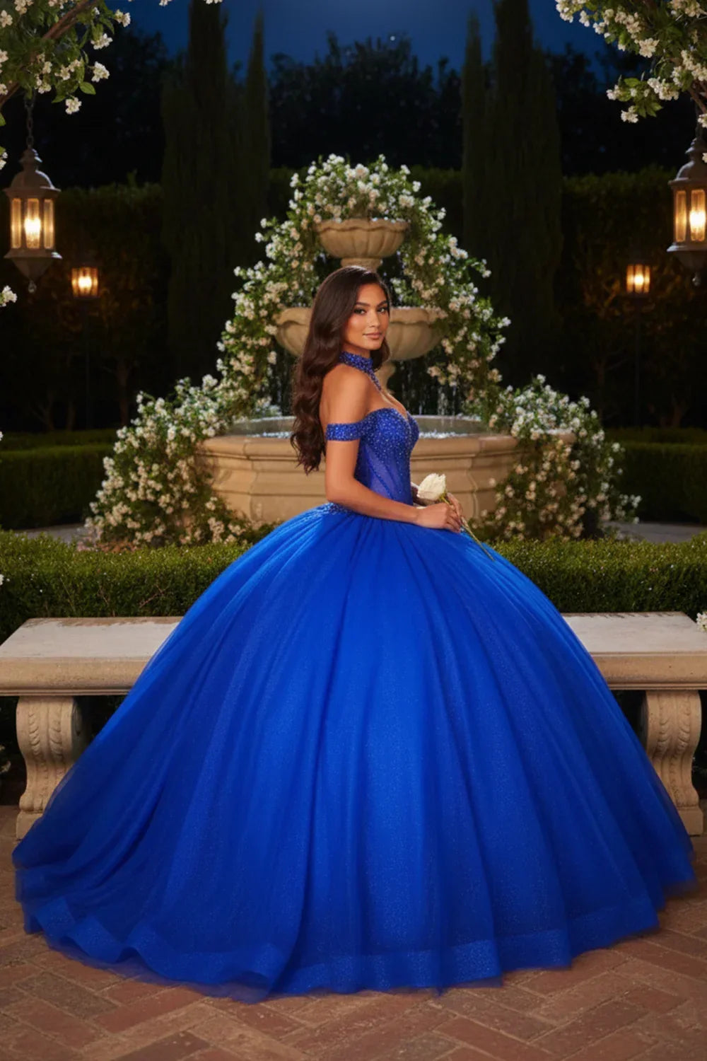Charming Ball Gown Off-the-shoulder Quinceañera Dress With Lace | Promspark