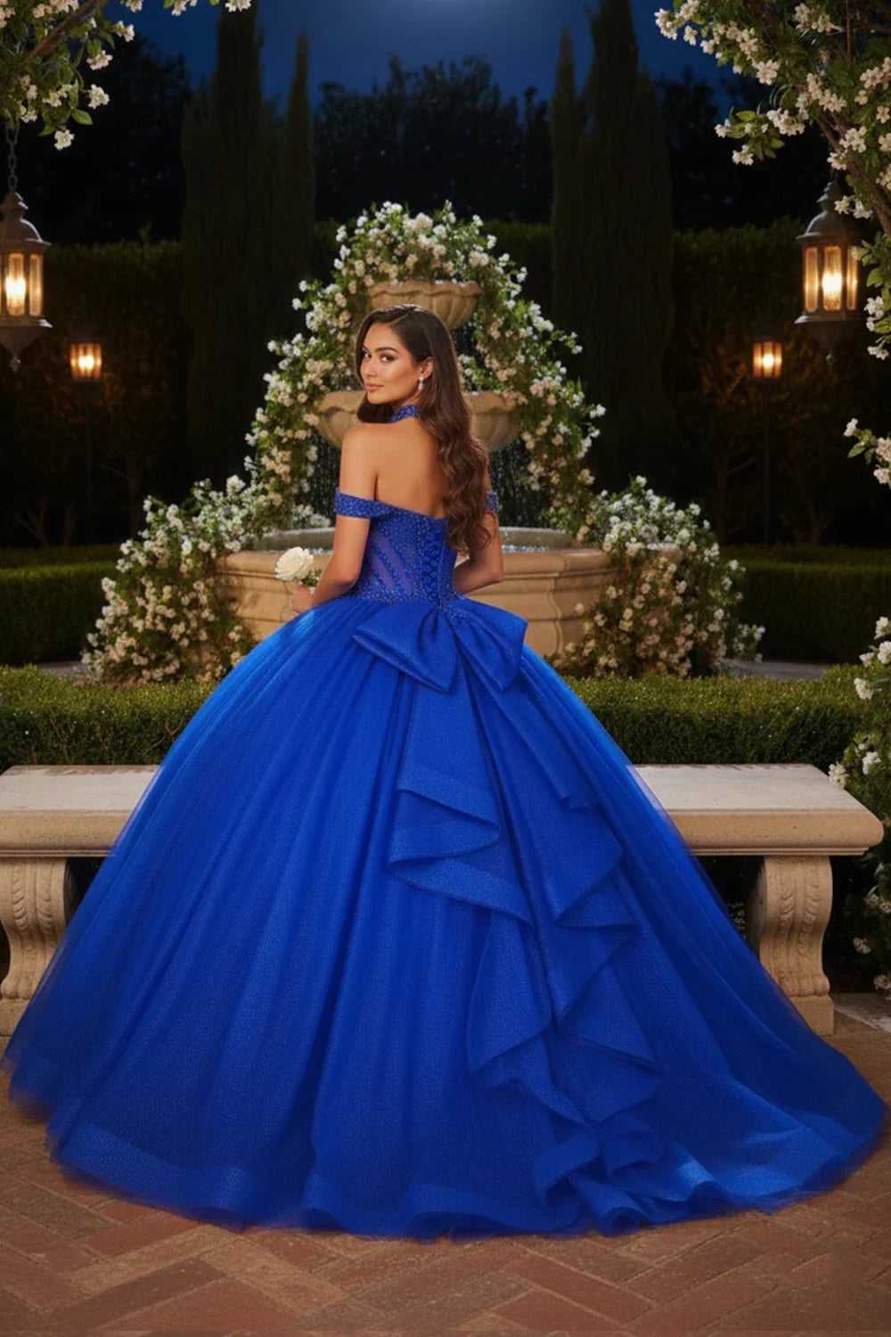 Charming Ball Gown Off-the-shoulder Quinceañera Dress With Lace | Promspark