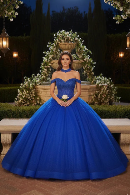 Charming Ball Gown Off-the-shoulder Quinceañera Dress With Lace | Promspark