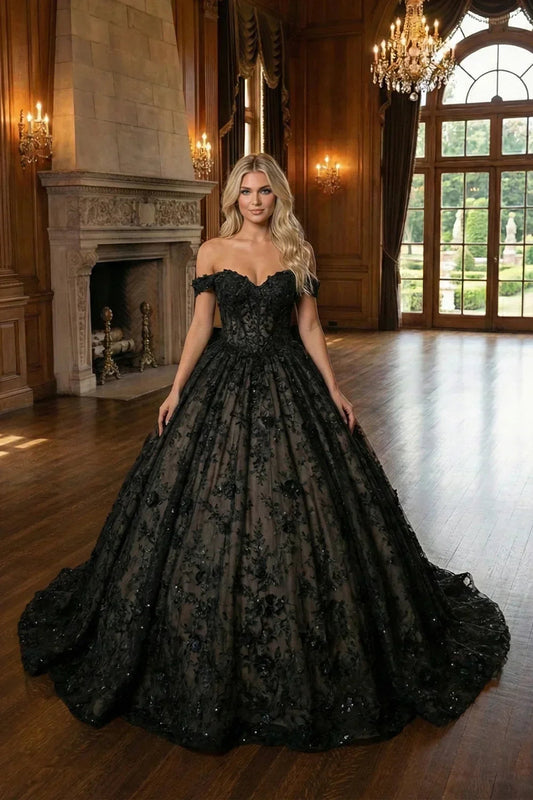Luxurious Ball Gown Sweetheart Quinceañera Dress With 3D Floral and Bow | Promspark