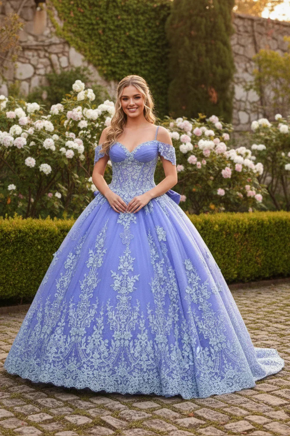 Luxurious Ball Gown Sweetheart Quinceañera Dress With Floral Embroidery | Promspark