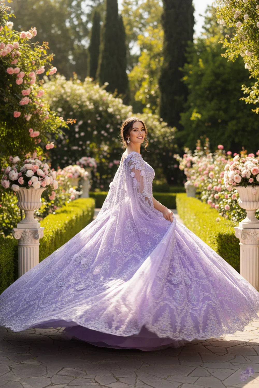 Elegant Ball Gown Off-the-shoulder Quinceañera Dress With Lace and 3D Floral | Promspark