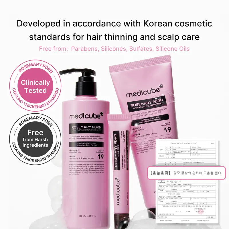 Rosemary PDRN Scalp & Hair Strengthening Care Set | 6-Step Full Routine