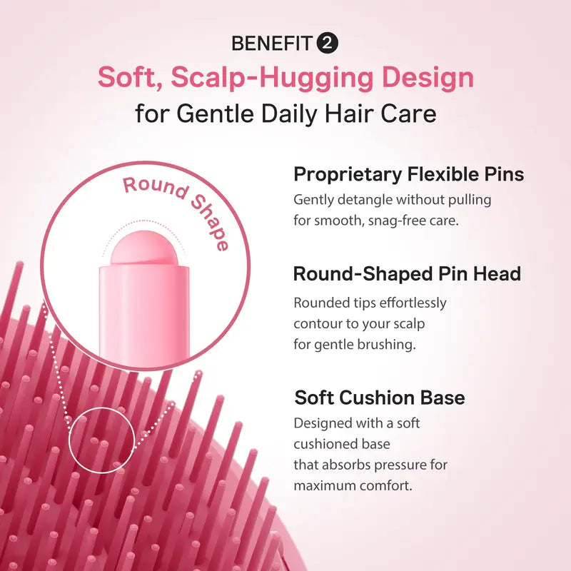 Ribbon Cherry Glass Hair Brush | Detangling & Smooth Hair Care